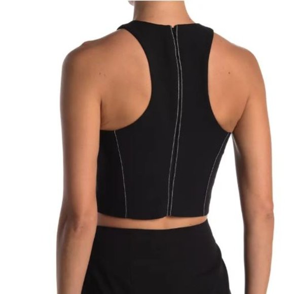 ⭐HOST PICK⭐ Flirty Cinq a Sept Amber Sleeveless Crop Top - Sz L - Picture 2 of 9